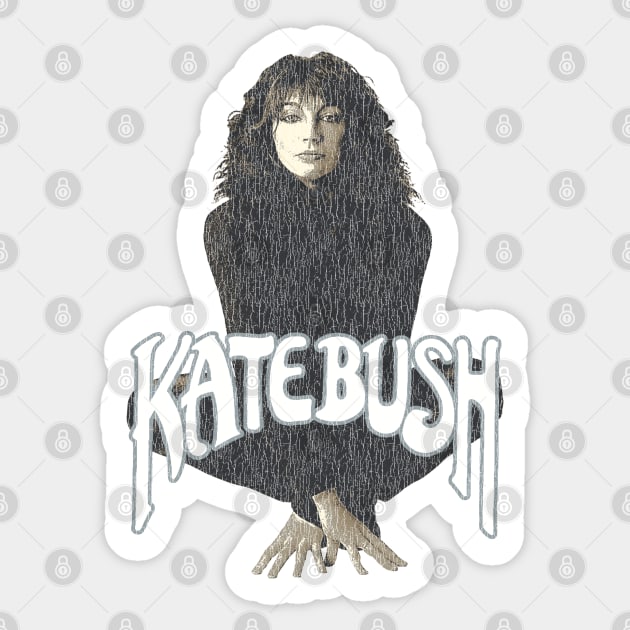 Vintage Kate Bush Fanart Design Sticker by Bingung Mikir Nama Design